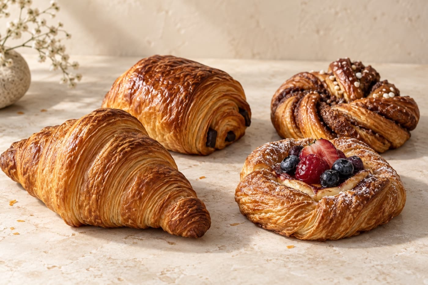 Fresh artisan pastries