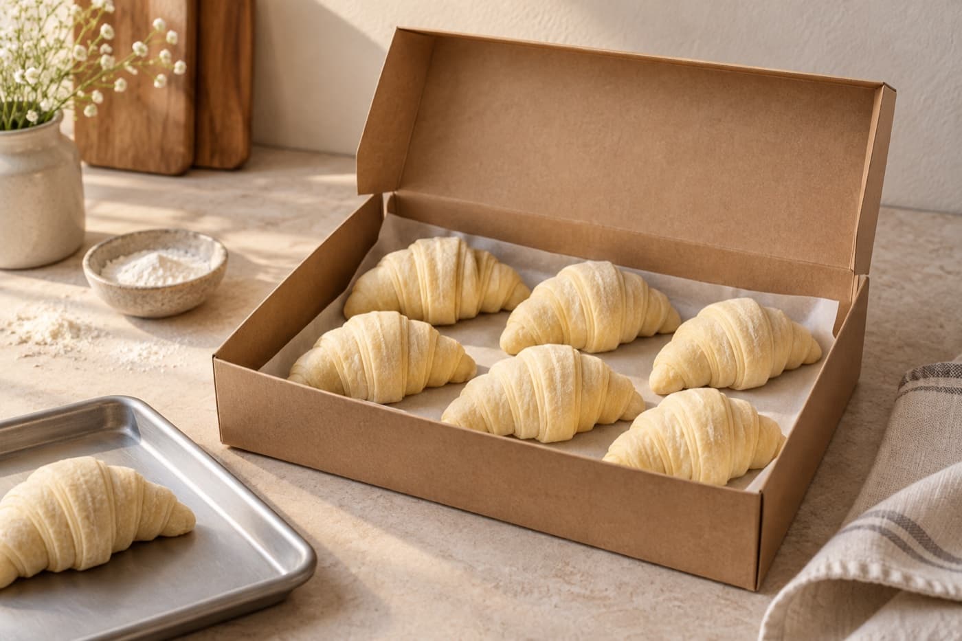 Ready-to-bake croissants